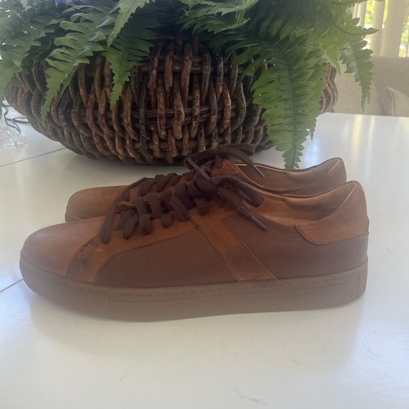 Trask men’s size 10 M 2 Tone Leather Shoes sneakers Comfort Lace up Lindsey MINT - Picture 5 of 14